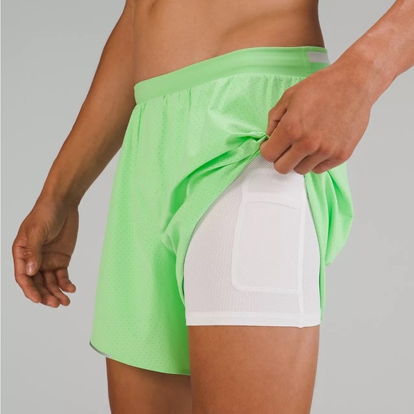 Lululemon Fast and Free Short 6” *Lined NWT Size XXL (Scream Green) - Picture 12 of 14